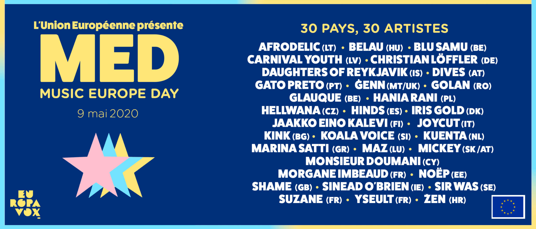 Music Europe Day 2020 30 artists, 30 countries, all live! What the